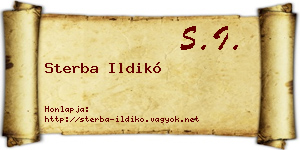 Sterba Ildikó névjegykártya
