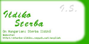 ildiko sterba business card